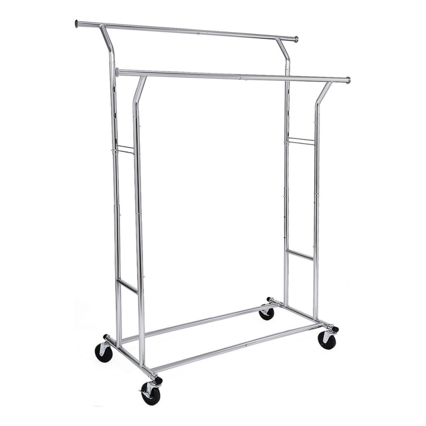 Perchero de pie móvil LINEA en color plata
