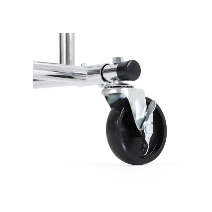 Perchero de pie móvil LINEA en color plata