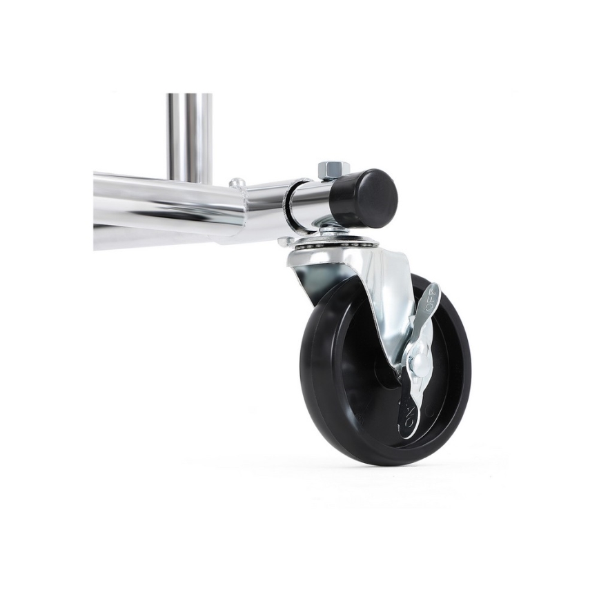 Perchero de pie móvil LINEA en color plata