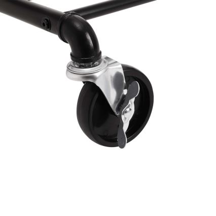 Perchero de pie móvil LINEA, negro