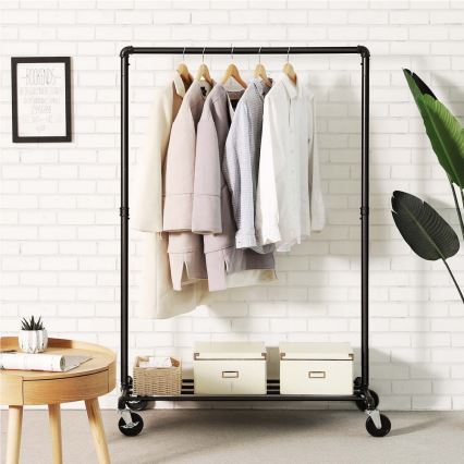 Perchero de pie móvil LINEA, negro