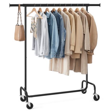 Perchero de pie móvil LINEA, negro