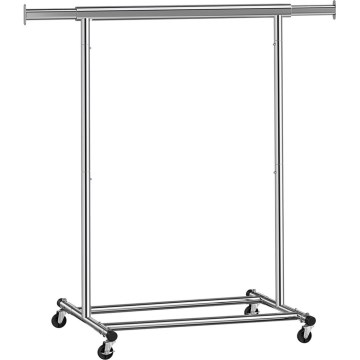 Perchero de pie móvil LINEA plateado