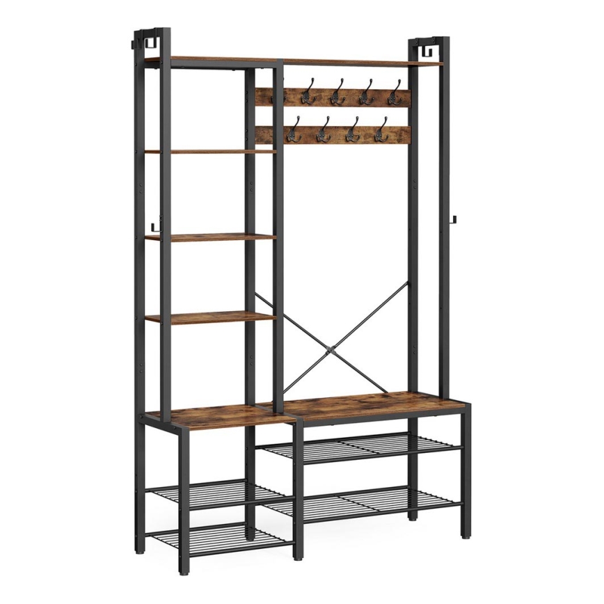 Perchero de pie NAVOR marrón/negro