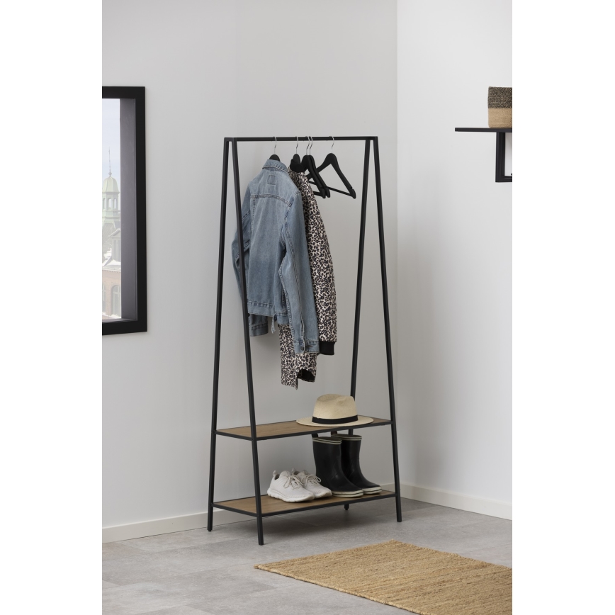 Perchero SARON roble/negro