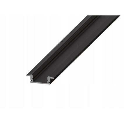 Perfil empotrable para tiras LED, 1 m, negro/blanco