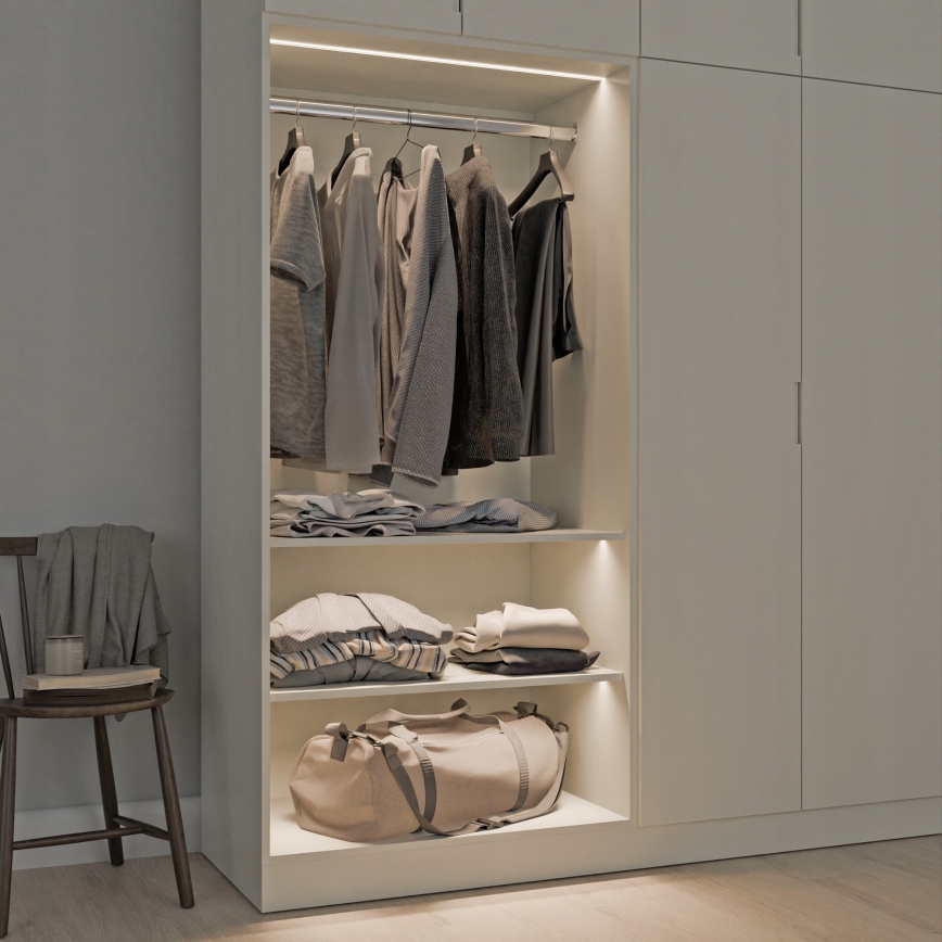 Perfil empotrable para tiras LED 1 m negro/blanco