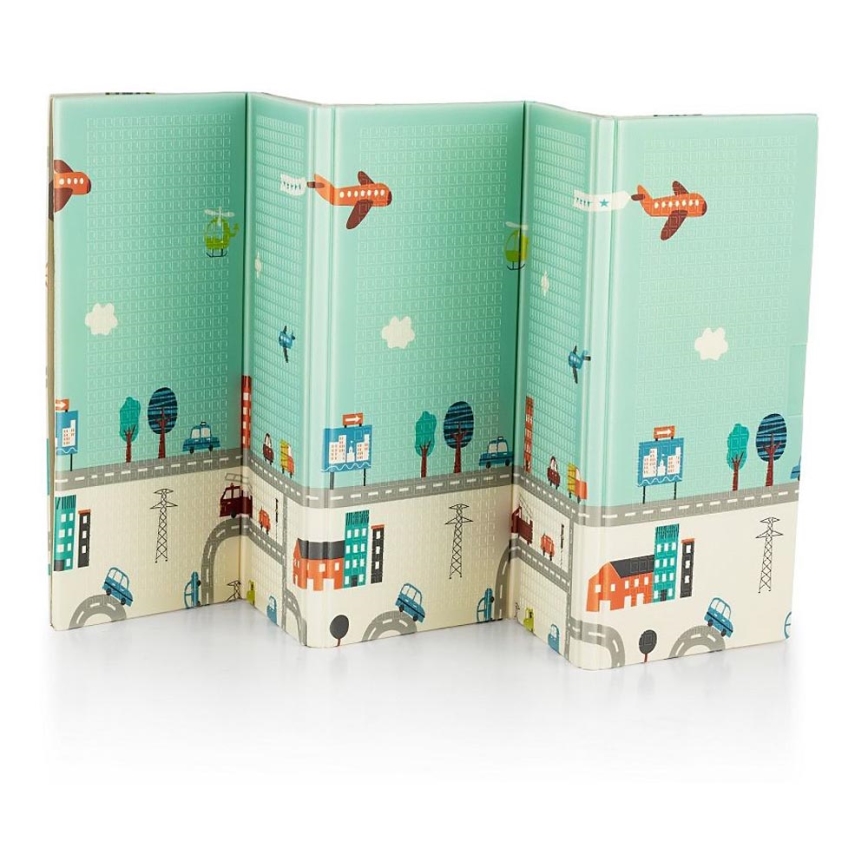 PETITE&MARS - Alfombra de juego plegable CAMPY ELEPHANT&CITY