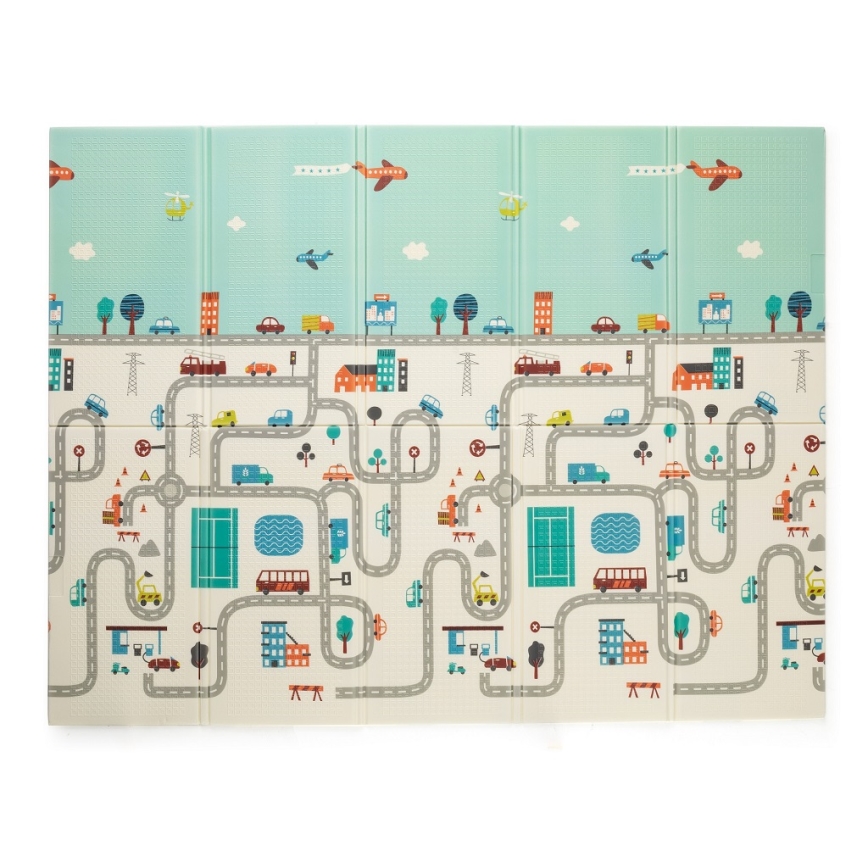 PETITE&MARS - Alfombra de juego plegable CAMPY ELEPHANT&CITY