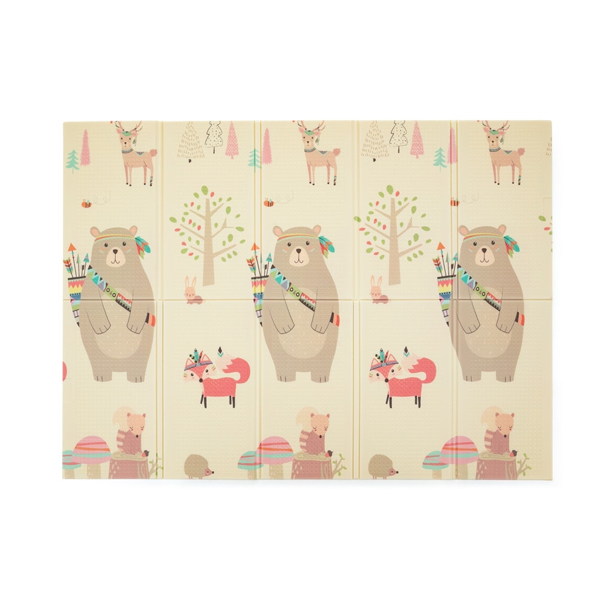 PETITE&MARS - Alfombra de juego plegable CAMPY ELEPHANT&FOX
