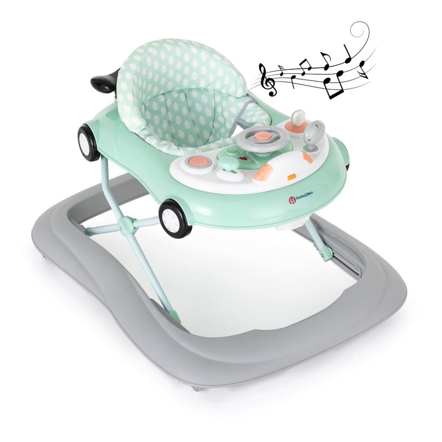 PETITE&MARS - Andador para bebés con una melodía CABRIO 2xAA menta