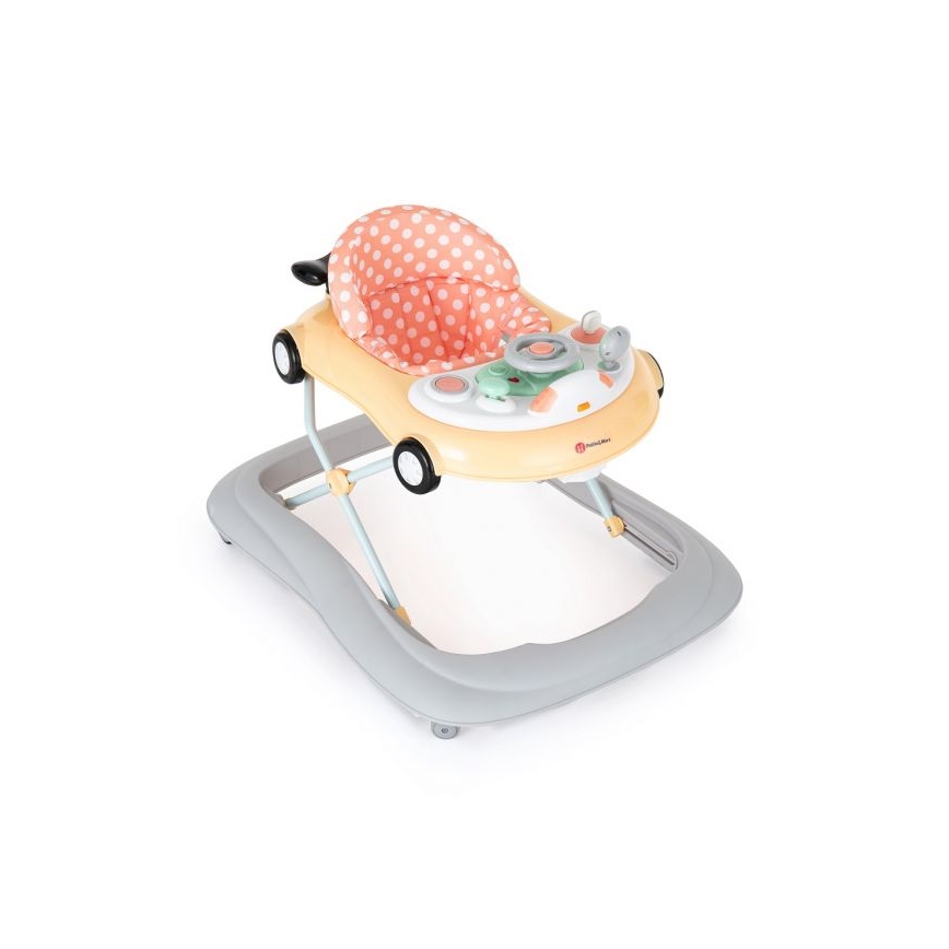 PETITE&MARS - Andador para bebés con una melodía CABRIO 2xAA naranja