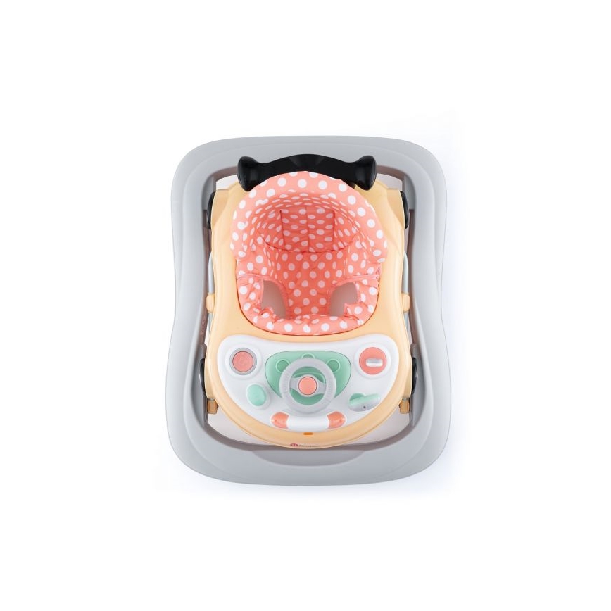 PETITE&MARS - Andador para bebés con una melodía CABRIO 2xAA naranja