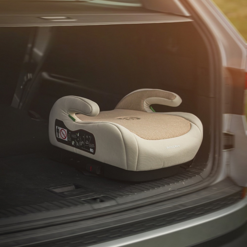 PETITE&MARS - Asiento elevador para coche OPTIMUS PRO i-Tamaño 125-150 cm (22-36 kg) beige