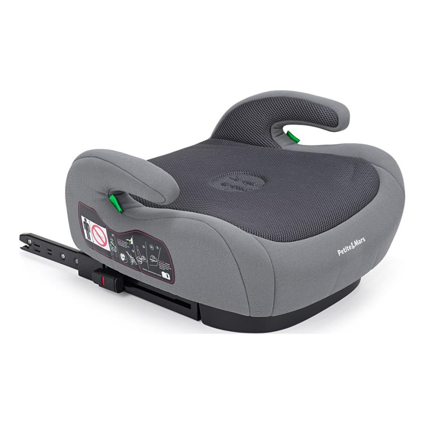 PETITE&MARS - Asiento elevador para coche OPTIMUS PRO i-Tamaño 125-150 cm (22-36 kg) gris