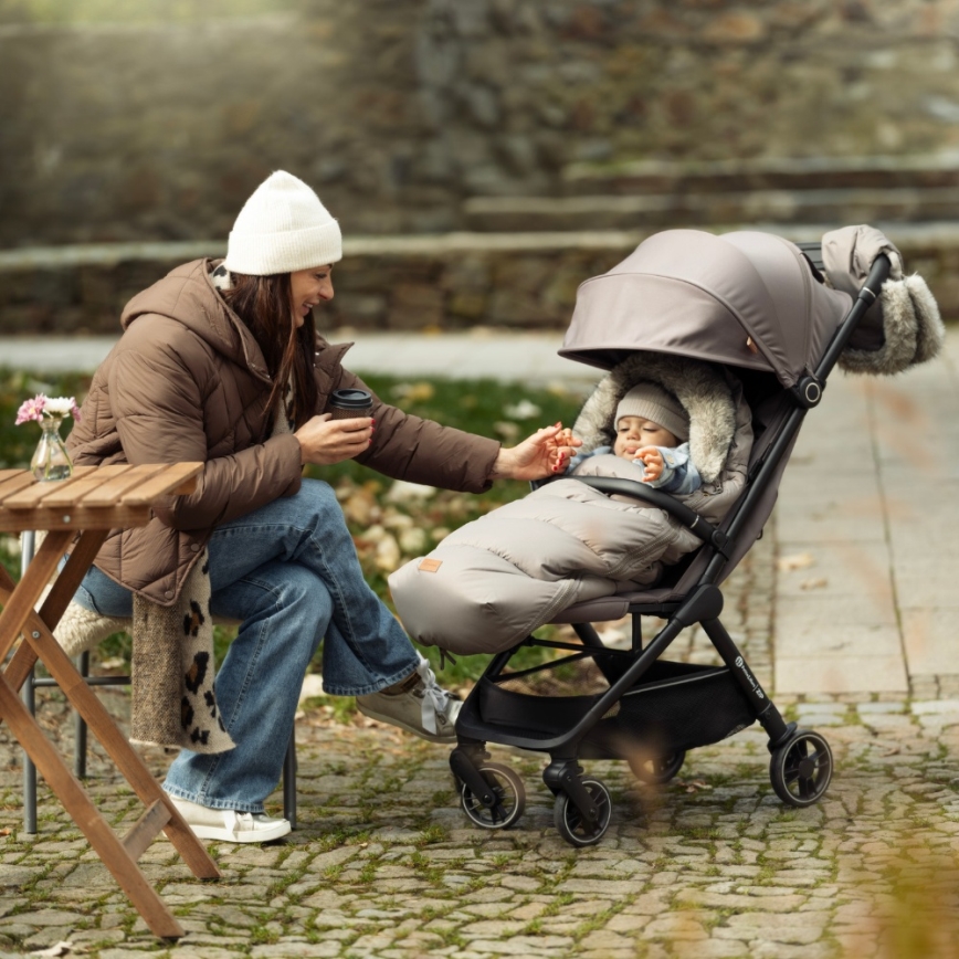 PETITE&MARS - Cochecito deportivo ZIP Gris Terciopelo