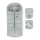 PETITE&MARS - CONJUNTO Saco infantil 3 en 1 JIBOT + manoplas para cochecito JASIE gris claro