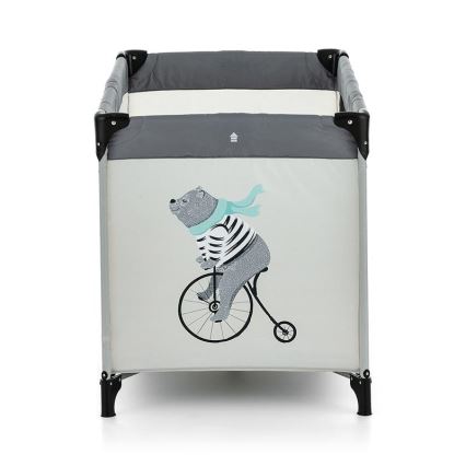 PETITE&MARS - Cuna de viaje NYJA TEDDY BIKER gris/beige