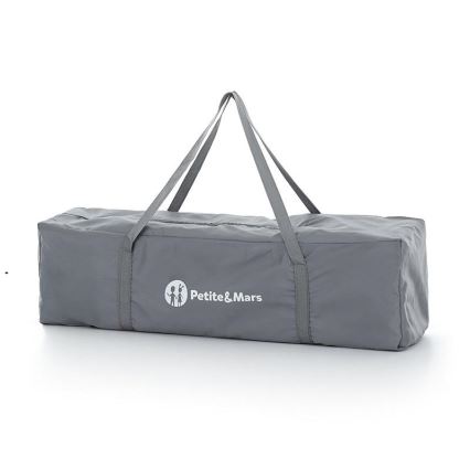 PETITE&MARS - Cuna de viaje NYJA TEDDY BIKER gris/beige
