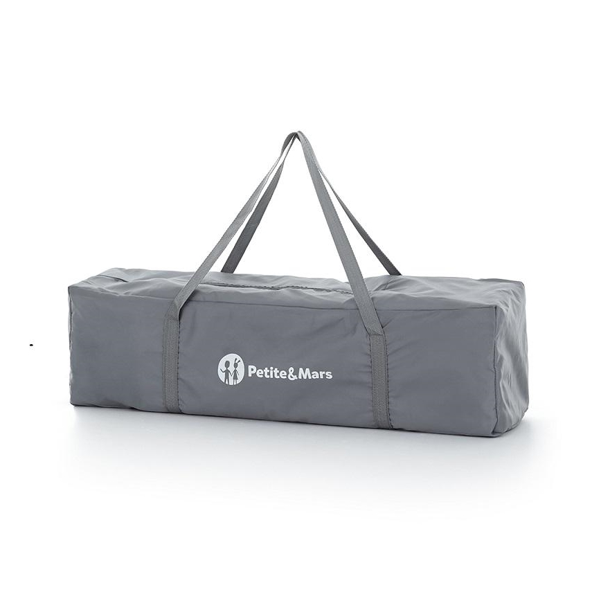 PETITE&MARS - Cuna de viaje NYJA TEDDY BIKER gris/beige