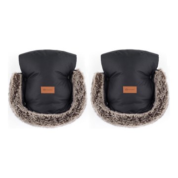 PETITE&MARS - Fundas para cochecito FURRY Forever Black