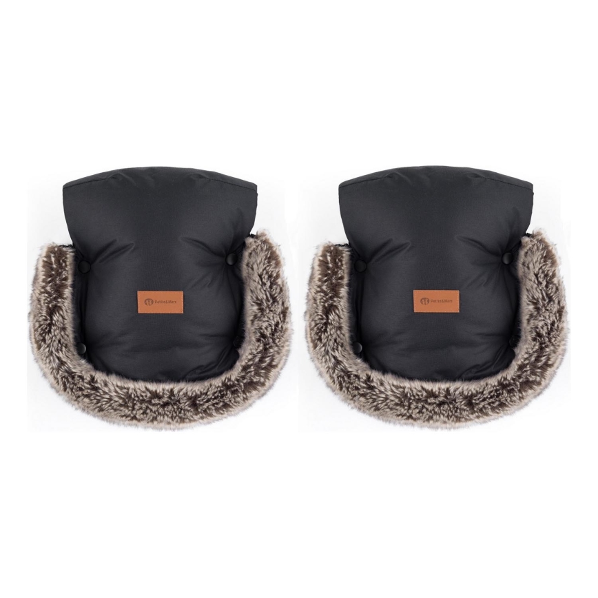 PETITE&MARS - Fundas para cochecito FURRY Forever Black