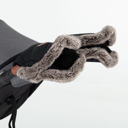 PETITE&MARS - Fundas para cochecito FURRY Forever Black