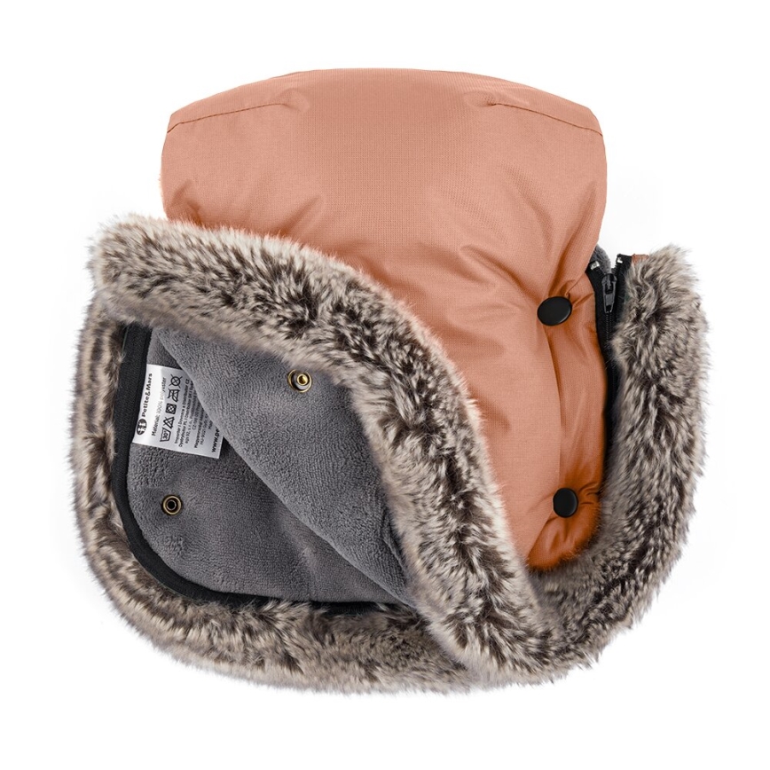 PETITE&MARS - Fundas para cochecito FURRY Pastel Peach