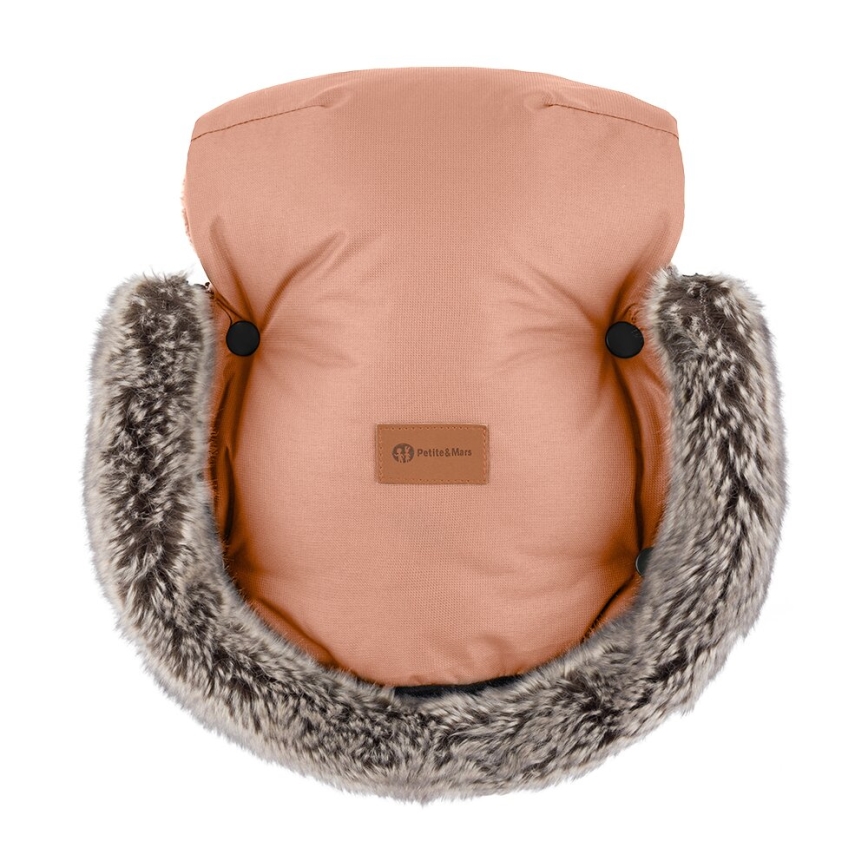 PETITE&MARS - Fundas para cochecito FURRY Pastel Peach