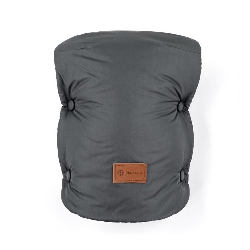 PETITE&MARS - SET Saco de bebé 3 en 1 JIBOT + manoplas para cochecito JASIE gris