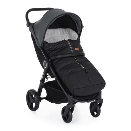 PETITE&MARS - SET Saco de bebé 3 en 1 JIBOT + manoplas para cochecito JASIE negro