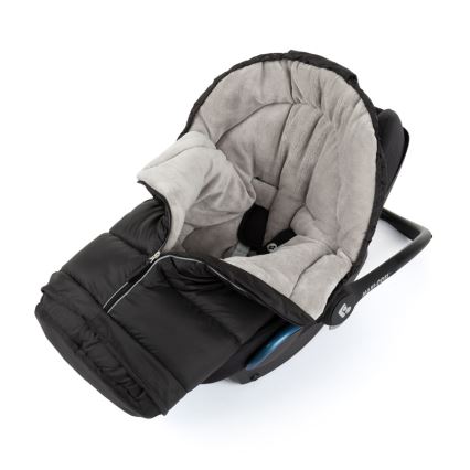 PETITE&MARS - SET Saco de bebé 3 en 1 JIBOT + manoplas para cochecito JASIE negro