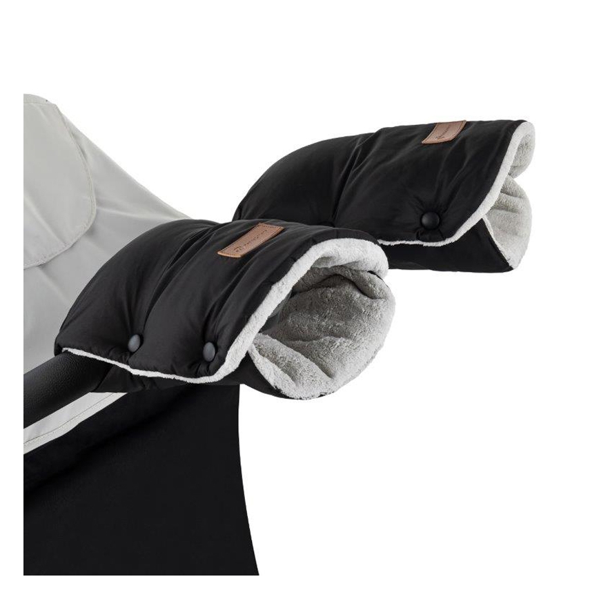 PETITE&MARS - SET Saco de bebé 3 en 1 JIBOT + manoplas para cochecito JASIE negro