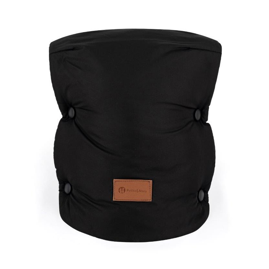 PETITE&MARS - SET Saco de bebé 3 en 1 JIBOT + manoplas para cochecito JASIE negro