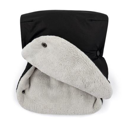 PETITE&MARS - SET Saco de bebé 3 en 1 JIBOT + manoplas para cochecito JASIE negro
