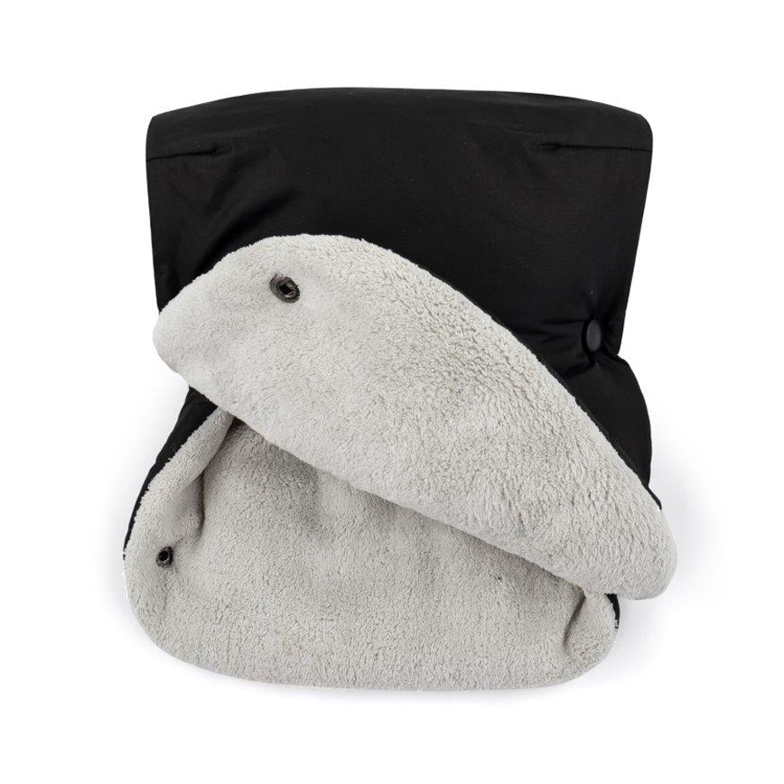 PETITE&MARS - SET Saco de bebé 3 en 1 JIBOT + manoplas para cochecito JASIE negro