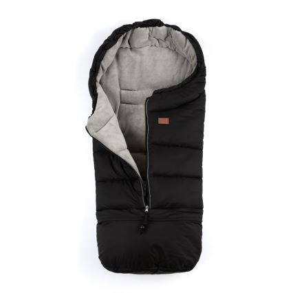 PETITE&MARS - SET Saco de bebé 3 en 1 JIBOT + manoplas para cochecito JASIE negro