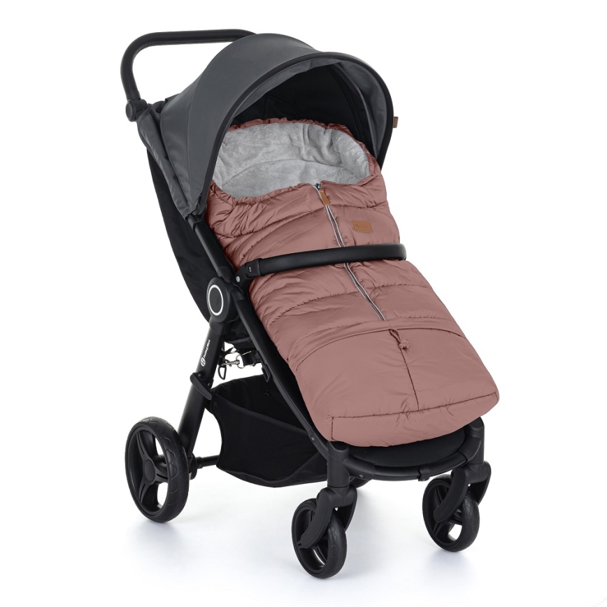PETITE&MARS - SET Saco de bebé 3 en 1 JIBOT + manoplas para cochecito JASIE rosa