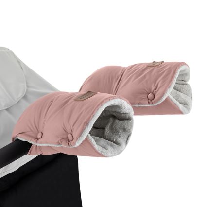 PETITE&MARS - SET Saco de bebé 3 en 1 JIBOT + manoplas para cochecito JASIE rosa