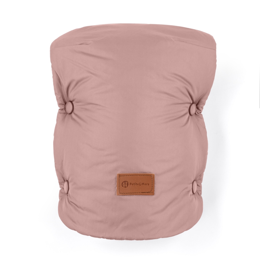 PETITE&MARS - SET Saco de bebé 3 en 1 JIBOT + manoplas para cochecito JASIE rosa