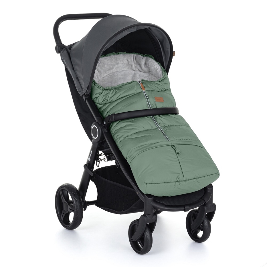 PETITE&MARS - SET Saco de bebé 3 en 1 JIBOT + manoplas para cochecito JASIE verde