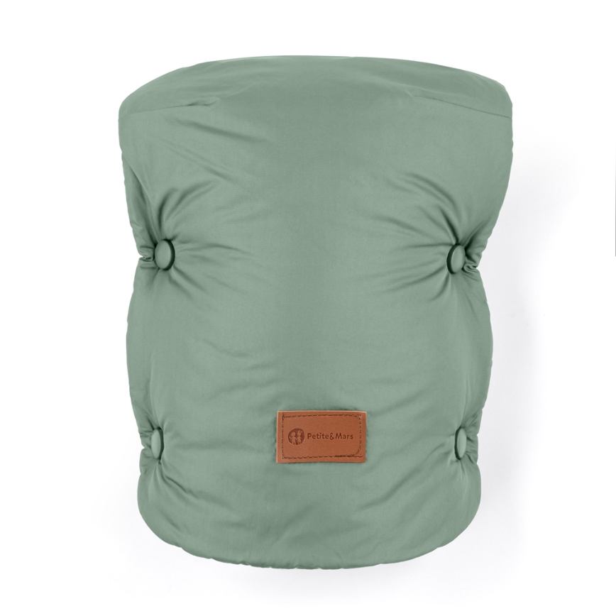 PETITE&MARS - SET Saco de bebé 3 en 1 JIBOT + manoplas para cochecito JASIE verde