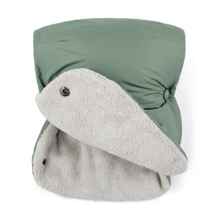 PETITE&MARS - SET Saco de bebé 3 en 1 JIBOT + manoplas para cochecito JASIE verde