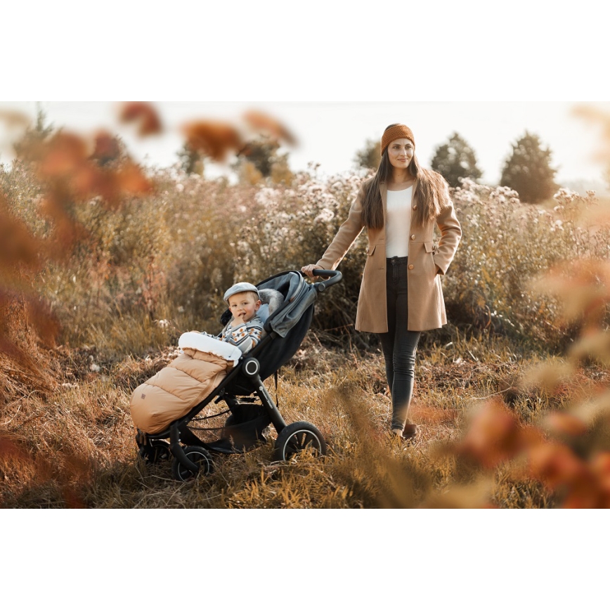 PETITE&MARS - Saco de Dormir para Bebé 4en1 COMFY Elegant Caramel/Beige marrón