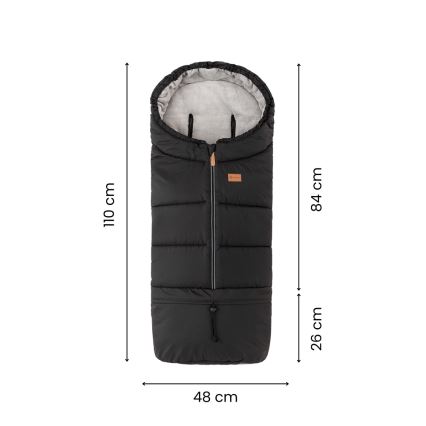 PETITE&MARS - Saco infantil 3 en 1 JIBOT gris claro