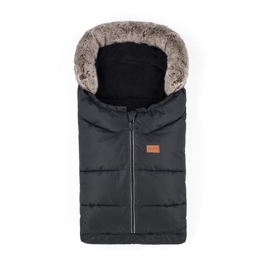 PETITE&MARS - SET Saco de Dormir para Bebé 4en1 ARCTIC + fundas para cochecito FURRY Forever Black