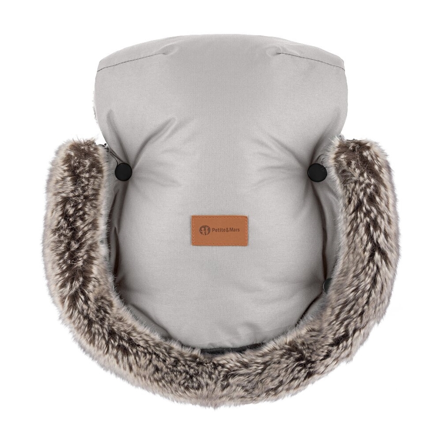 PETITE&MARS - SET Saco de Dormir para Bebé 4en1 COMFY + fundas para cochecito FURRY Champagne Shower