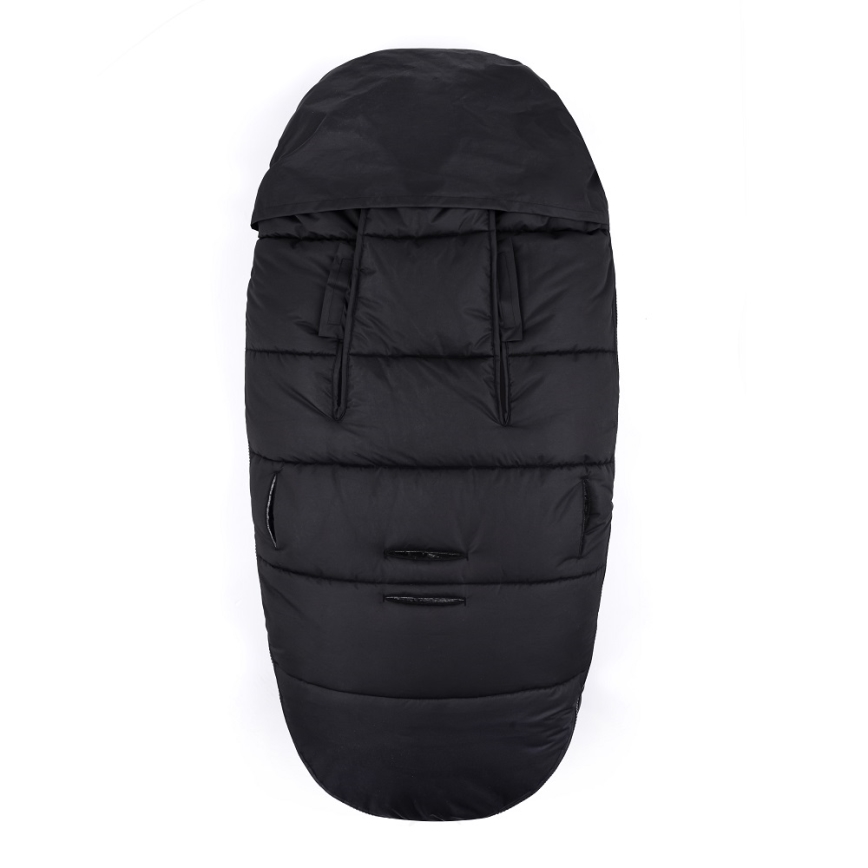 PETITE&MARS - SET Saco de Dormir para Bebé 4en1 COMFY + fundas para cochecito FURRY Forever Black