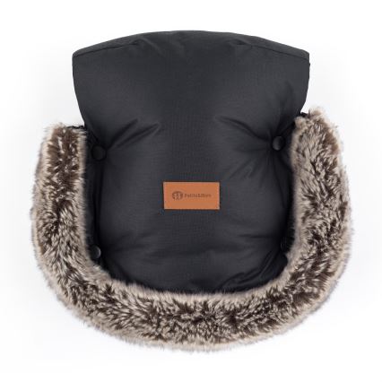 PETITE&MARS - SET Saco de Dormir para Bebé 4en1 COMFY + fundas para cochecito FURRY Forever Black
