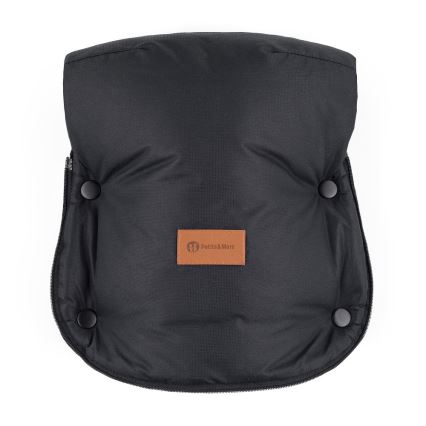 PETITE&MARS - SET Saco de Dormir para Bebé 4en1 COMFY + fundas para cochecito FURRY Forever Black